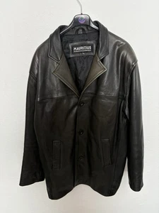 Mauritius Vintage Ledermantel Schwarz Gr.2XL Mode 90s Retro - Bild 1 von 3