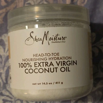 Crema hidratante corporal SheaMoisture para piel seca 100 % aceite de coco virgen extra 14,5 oz Foto 1 de 3