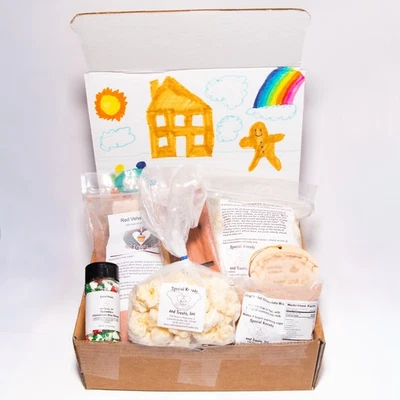 Caja de Navidad de amasadas y golosinas especiales / kit de horneado / cacao caliente / espolvorea Foto 1 de 4