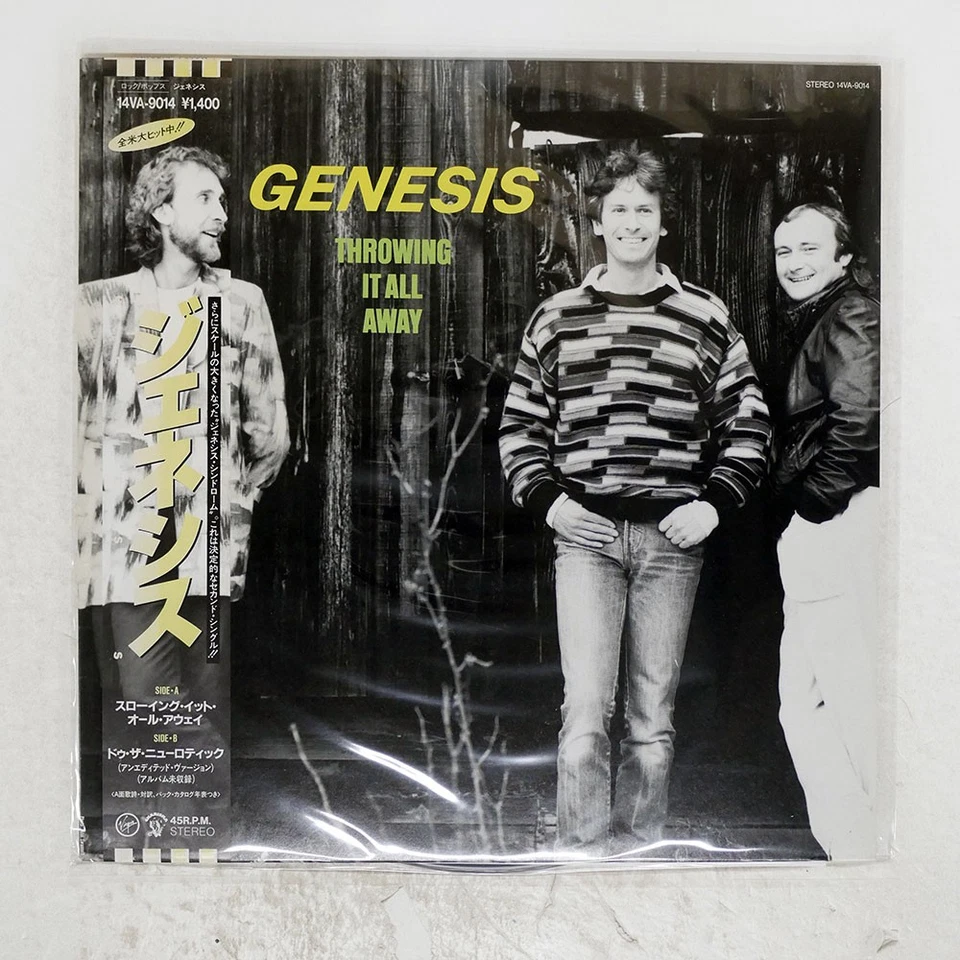 GENESIS THROWING IT ALL AWAY CHARISMA 14VA9014 Japan OBI INSERT VINYL 12 Foto 1 de 1