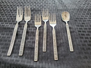 6 Pieces Mixed Nasco Costellano Stainless Flatware Korea Forks Spoon - Picture 1 of 3