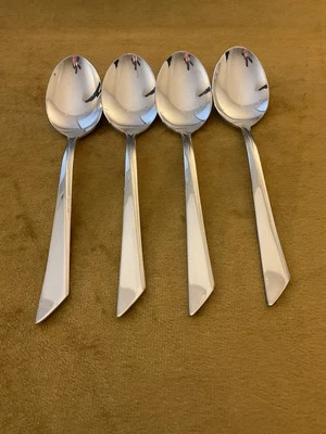 (4) Soup Spoons WMF Cromargan Stainless Flatware NEW DIMENSION — MINT - Image 1 of 2