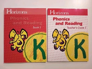 Horizons Phonics Reading K Book 3 Student Teacher Set Homeschool Kindergarten VG - Picture 1 of 2
