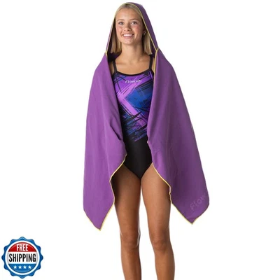 Toalha esportiva Flow Hydro - Toalhas de banho de microfibra secagem rápida para natação, piscina, - Imagem 1 de 4