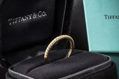 Tiffany & Co. Soleste Offener Eternity Ring Ehering 750er Gelbgold Gr 50 Schmuck - Bild 1 von 4