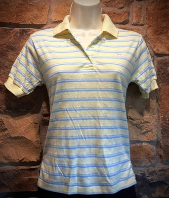 Camisa polo vintage de los 80’s Mister Noah a rayas manga corta para mujer’s M Foto 1 de 4
