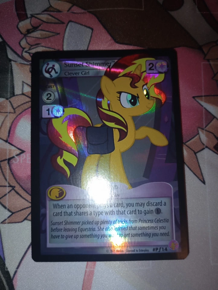 Mlp Ccg Sunset Shimmer Clever Girl Very Rare Promo Pf14 - Image 1 of 4