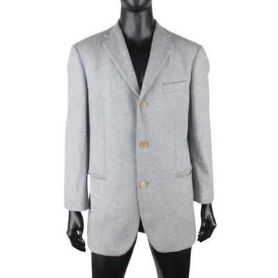 Hugo Boss Mars Hombre Gris Lana Angora Traje Chaqueta Blazer 50 42R Franela Italia Foto 1 de 4