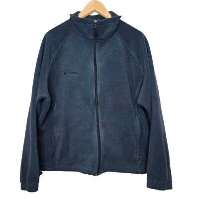 COLUMBIA Cárdigan Cremallera Completa Polar Suéter Azul Mujer Talla 2XL Foto 1 de 4