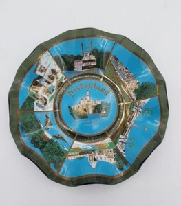 Vintage Disneyland Souvenir 7 Sights Wavy Glass Candy Dish Ashtray Houze Art - Bild 1 von 7
