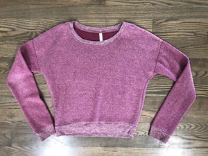 Live Love Dream Maroon Cropped Sweatshirt Size S EUC - Picture 1 of 4