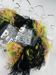 Lana Grossa Black Pink Green Multi YARN Color #883 - Lot of 2 Skeins - Picture 1 of 3