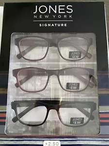 Jones New York 3 Gafas de Lectura MARRÓN, MARRÓN, NEGRO Lectores +2.50 Para Hombre - Imagen 1 de 6