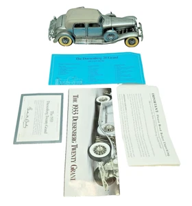 Franklin Mint 1933 Duesenberg Twenty Grand Die Cast Vintage Car Model Silver - Picture 1 of 11
