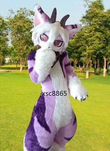 Long Fur Husky Dog Fox Mascot Costume Fursuit Halloween Suit Cosplay #268 - Picture 1 of 3