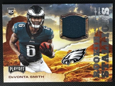 2021 Panini Playoff DeVonta Smith RC Rookie Stallions Jersey #RS-DSM - (Eagles) - Image 1 of 2
