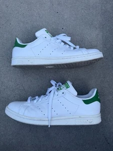 Adidas Stan Smith M20324 Men's US 12 Tennis Shoes White Green Leather Sneakers - Picture 1 of 10