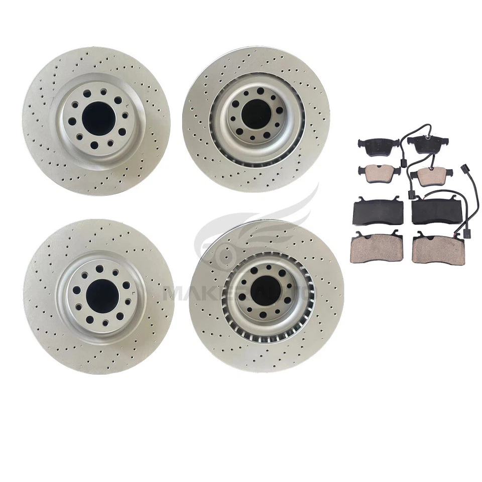 Front Rear brake rotors & PADS W/Sensors For Alfa Romeo Giulia 2.0L 17-22 Foto 1 de 4