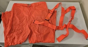 Chaleco de seguridad naranja de alta visibilidad ajustable correa de cinturón pantalones de lluvia y calentador de manos Jon-E - Imagen 1 de 8
