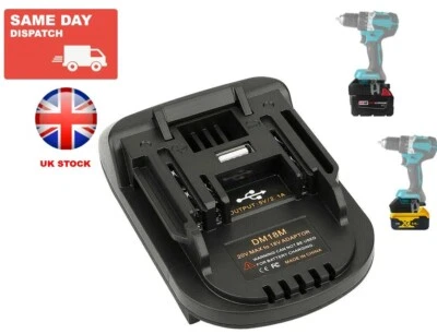 Battery Adapter Converter for Milwaukee Dewalt 18V to Makita 18V BL1830 BL1860