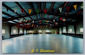 G.I. Postal de pista de patinaje sobre ruedas Skateland Grand Island GI Nebraska NE K7 - Imagen 1 de 3
