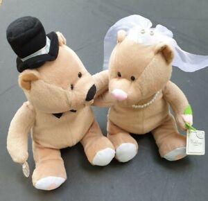 Wedding Teddy Bears Amscan Plush Bride & Groom Marriage Wedding Party Favor