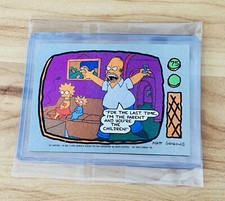 THE SIMPSONS 1990 Topps  Trading Card #75 Homer Simpson Trivia card, rare,