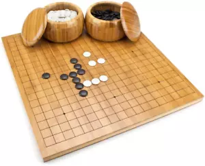 Go Set All Natural Bamboo Wood Go Board | Bowls and 361 Bakelite Stones | 2-Play - Picture 1 of 12