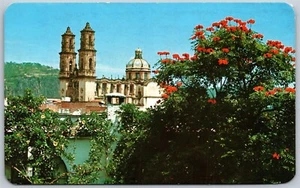 Postal De Colección Taxco Guerrero México Iglesia Santa Prisca Cromo Vista - Imagen 1 de 2