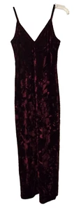 Red Velvet Maxi Slip Dress Small Cotton Candy Midi Y2K Club Whimsy Goth Boho - Picture 1 of 10