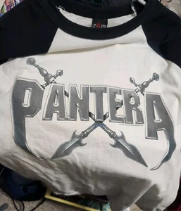 Pantera Long Sleeve XL Tee White Black Silver Rare Threads 2003 HTF Dime Vinnie - Picture 1 of 17