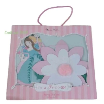 Meri Meri Garland 12 ft Long with 10 Pennants NEW Im A Princess Birthday Party - Image 1 of 4