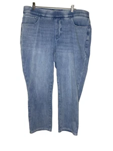 Soft Surroundings Light Wash Jeans 1X Taschen Pull On Hose Slim Straight Ankle - Bild 1 von 7