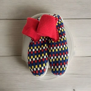 VTG Travel Socks Slippers Lady Jiffers RETRO Checkered 1970s Unique & Vibrant - Picture 1 of 8