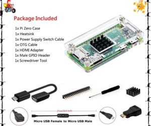 Raspberry Pi Zero 2 W Case Kit mit Raspberry Pi Zero 2 W Gehäuse Netzteil - Bild 1 von 8