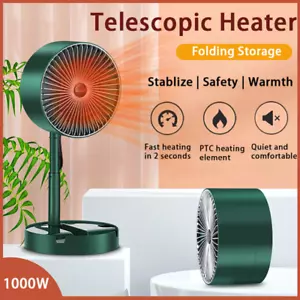 Portable Electric Heater Fan 1000W PTC Fast Heating Ceramic Home Office Travel - Picture 1 of 11