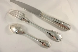 Rare Sterling Silver Sample Set of Cardeilhac Cutlery Joubert Fork Knife & Spoon - Picture 1 of 7