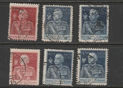 Italia Scott# 175-177 + 175a-177a Usado Juego Completo Foto 1 de 2