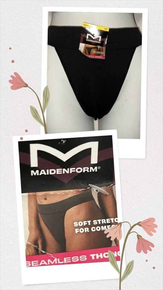 Maidenform Pure Comfort Seamless Thong Panty Brown Med/6 DM2318