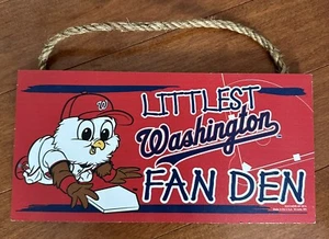 Washington Nationals Wincraft 5'' x 10'' Rope Wood Baby Sign - Picture 1 of 3