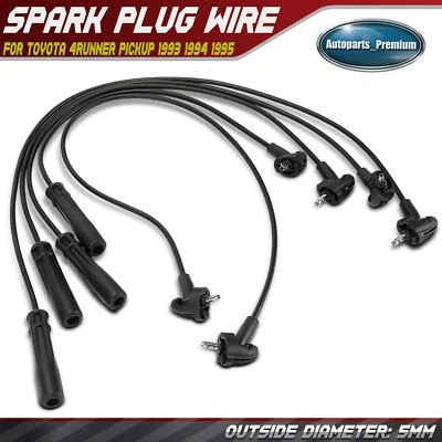 Juego de 5 cables de bujía para camioneta Toyota 4Runner 1993 1994 1995 L4 2,4 L RCTX59 Foto 1 de 4