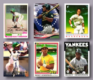 RICKEY HENDERSON (1981-2021) / Pick Your Cards /Buy4+ Save20% - Picture 1 of 248