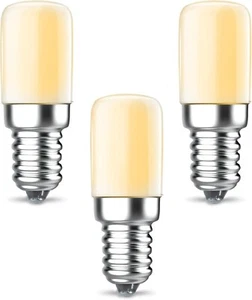 3-Pack T8 E12 LED Light Bulbs Warm White 2300-2500K, 2W Small Night Light - Picture 1 of 11