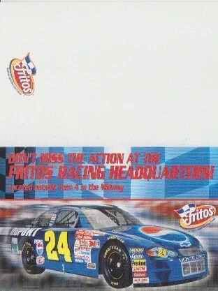 2001 Jeff Gordon Fritos Chevy Daytona 500 NASCAR Winston Cup fold-over handout Cover