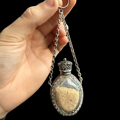 Flacon À Sel Cristal & Argent & Fleur De Lys & Royaliste &Noblesse XIXeme France - Photo 1/4