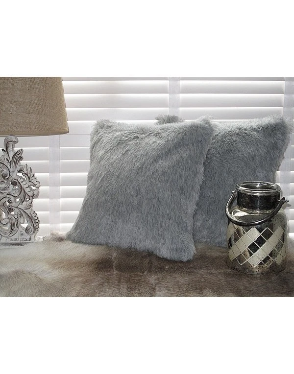 Cojín de piel sintética de ceniza Foto 1 de 1