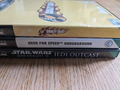 nintendo gamecube lot  x 3 bundle need for speed underground crazy taxi jedi - Image 1 of 2