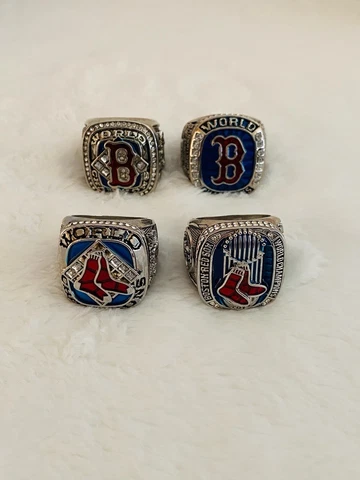4 PCS Red Sox World Series Championship Ring Set, 🇺🇸 SHIP 2004-18 Cover