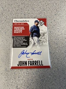 2017 Chronicles John Farrell Auto Boston Red Sox