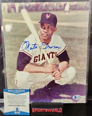 Monte Irvin Signed 8x10 Photo New York Giants HOF Beckett COA - Image 1 of 4